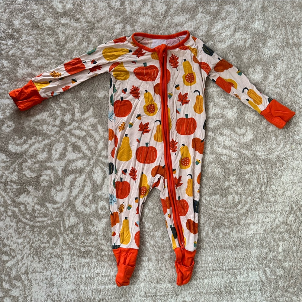 Little Sleepies Pumpkin and Gourd Kids Footie